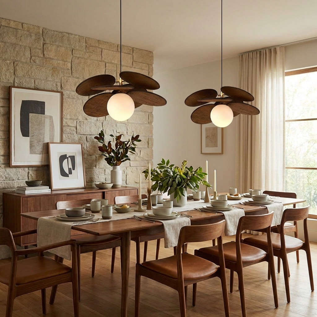 Orrise pendant light in a dining room