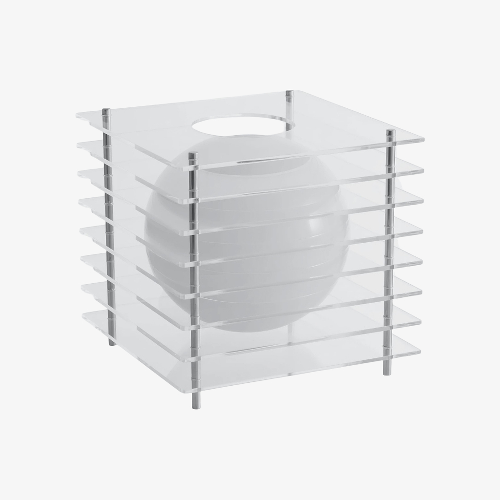 Transparent-White Afterglow moon cube table lamp