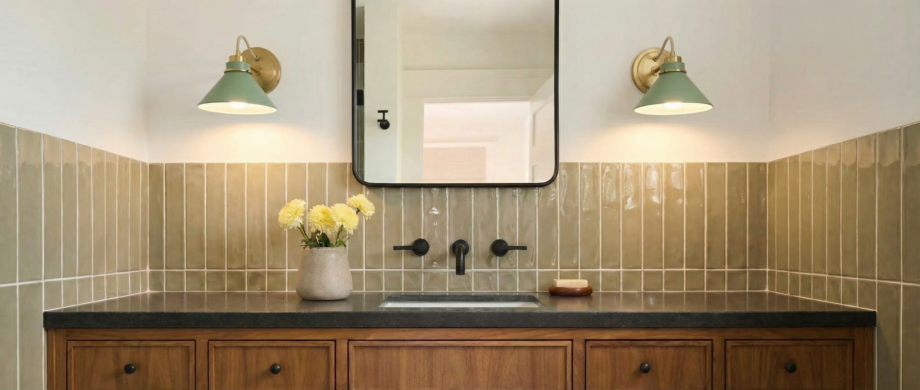 Aurenza sconce styled in a bright interior