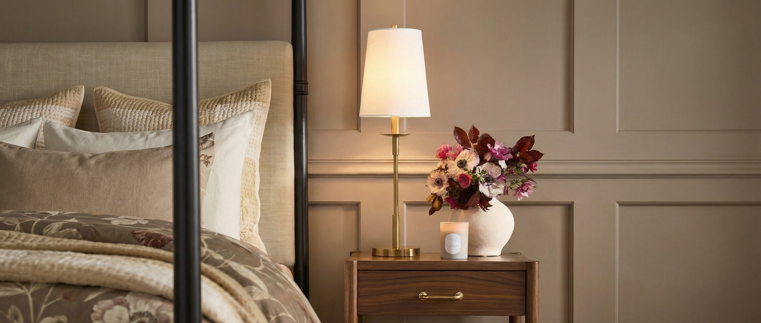 Rowan lamp in a bedroom