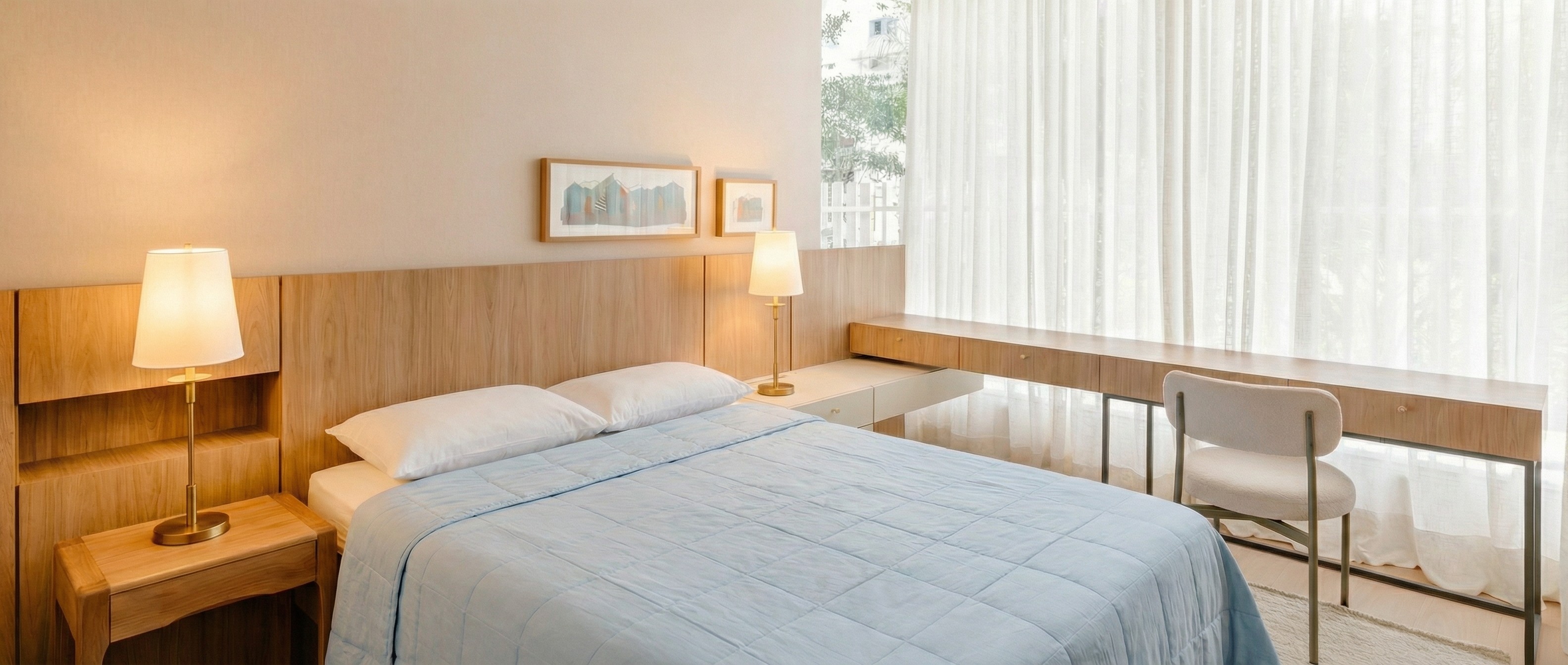 Rowan lamp in a bedroom