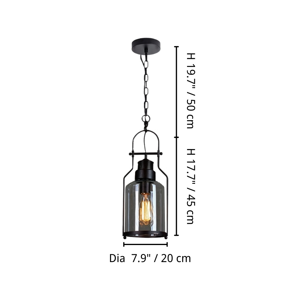 Ripple glass wall sconce size diagram