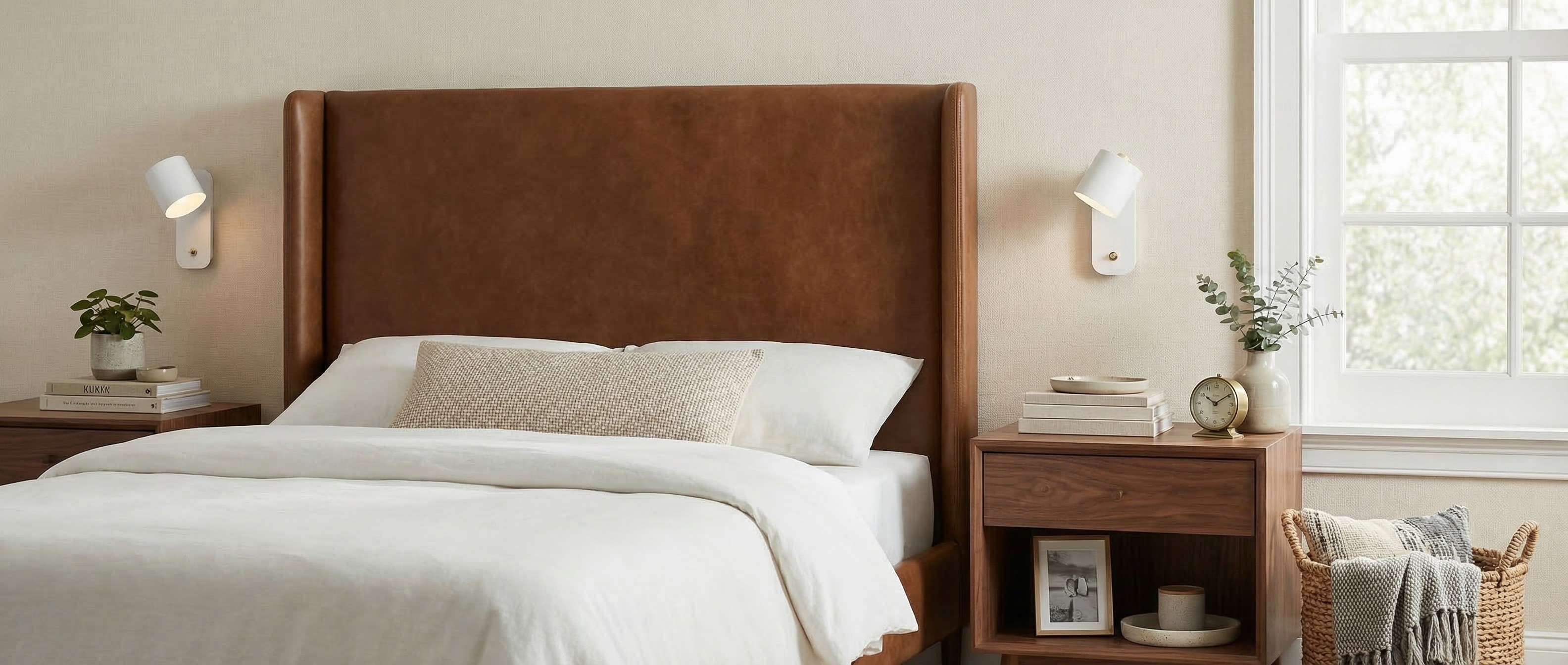 Living space styled with Aurabrova wall sconce