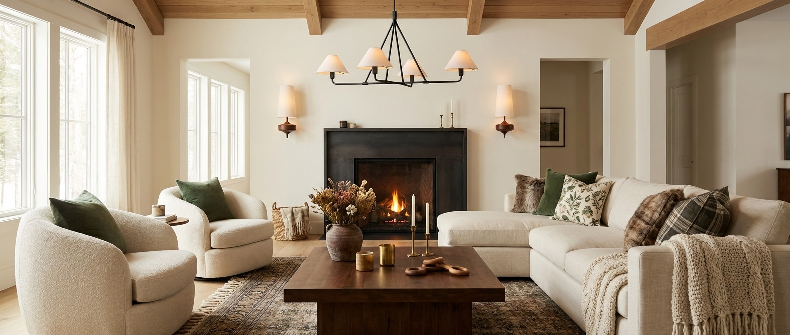 Diora Collection living room lighting scene
