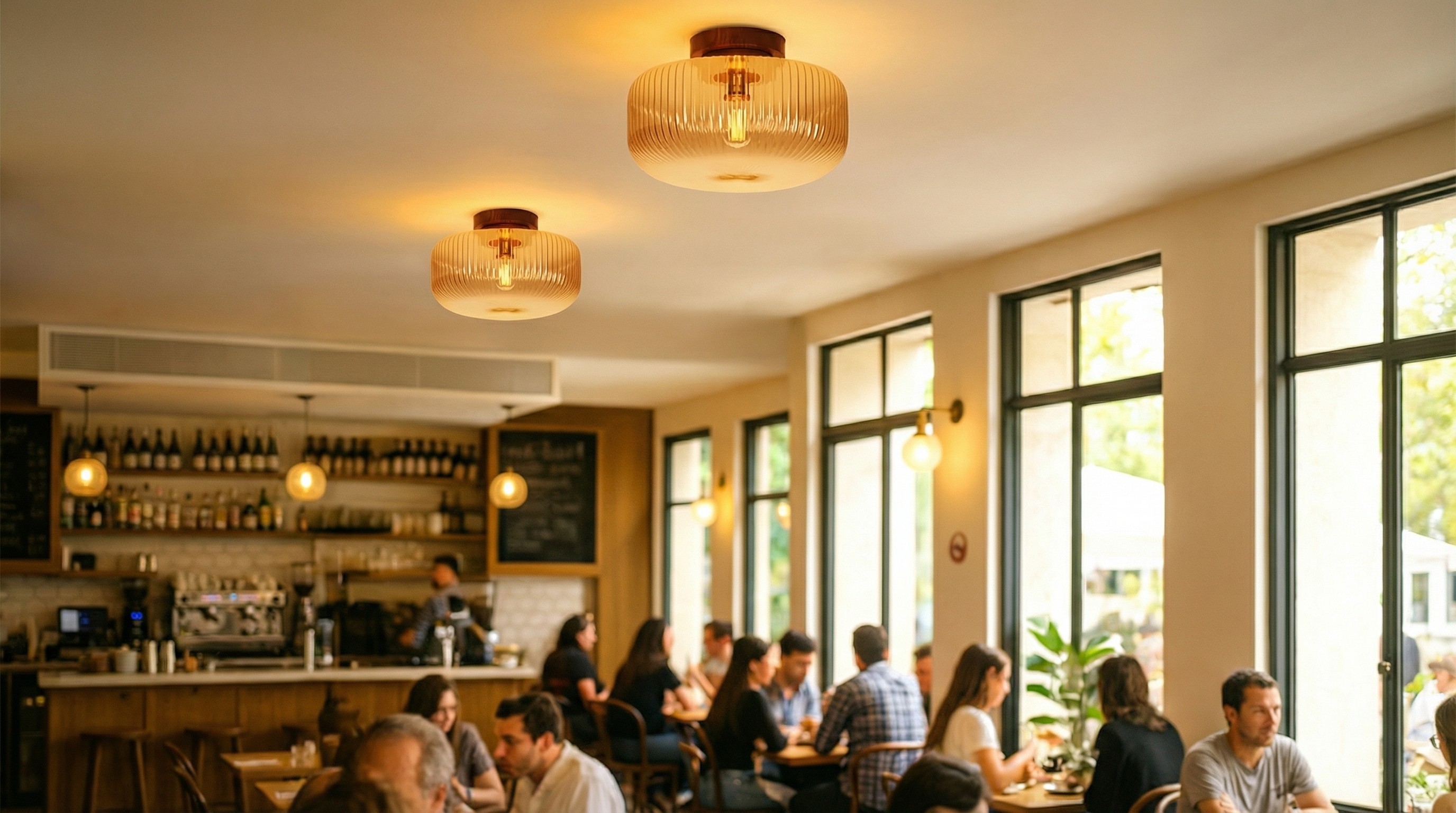 Navello ceiling light styled for a warm living space