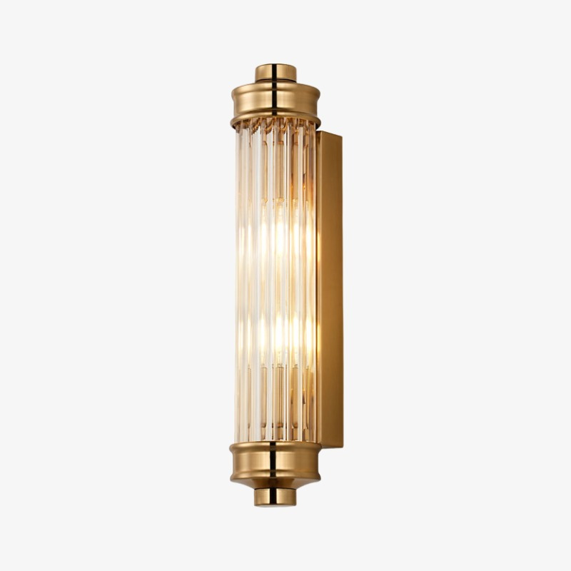 Ribella Ribbed Glass Wall Light for Living Spaces and Entryways