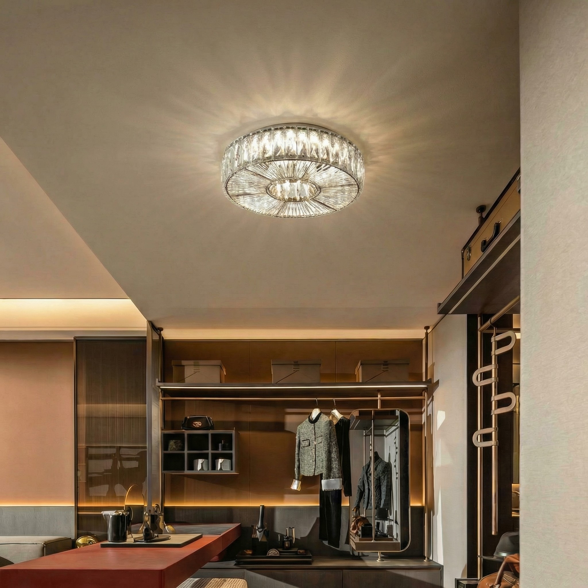Ribella ceiling light in a dressing room
