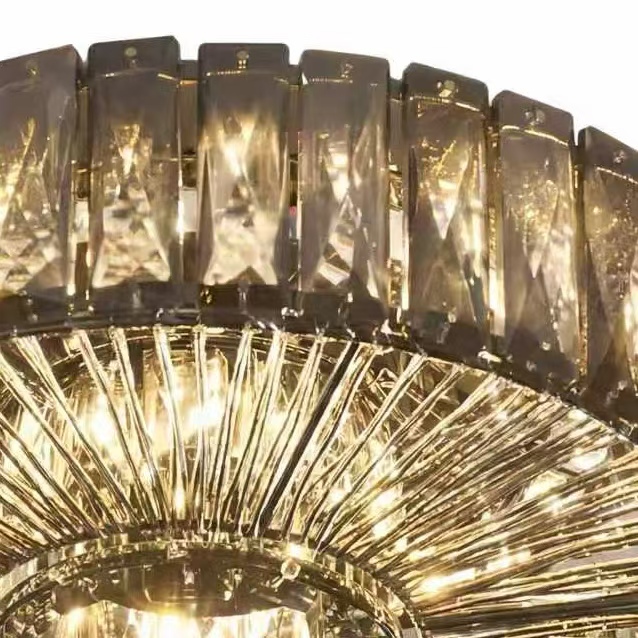 Smoke grey glass detail on Ribella ceiling light