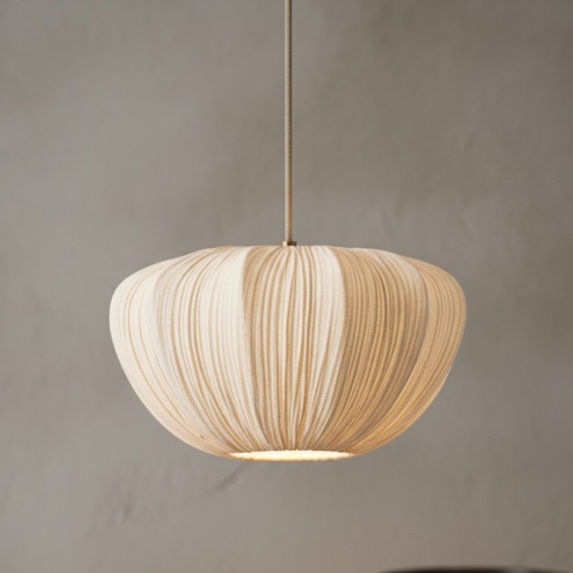 Linbron pendant glowing soft linen shade