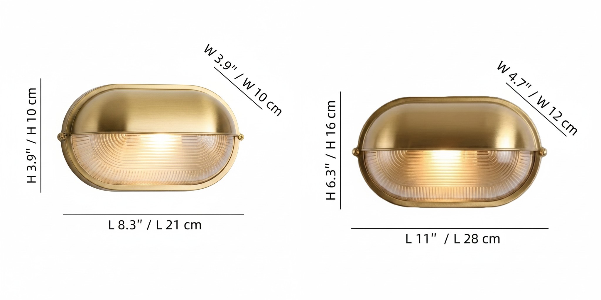 Docka wall lamp size measurements