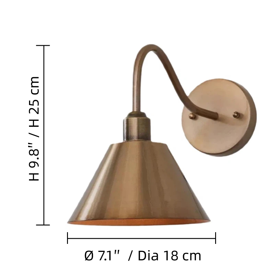 Narix wall sconce size diagram