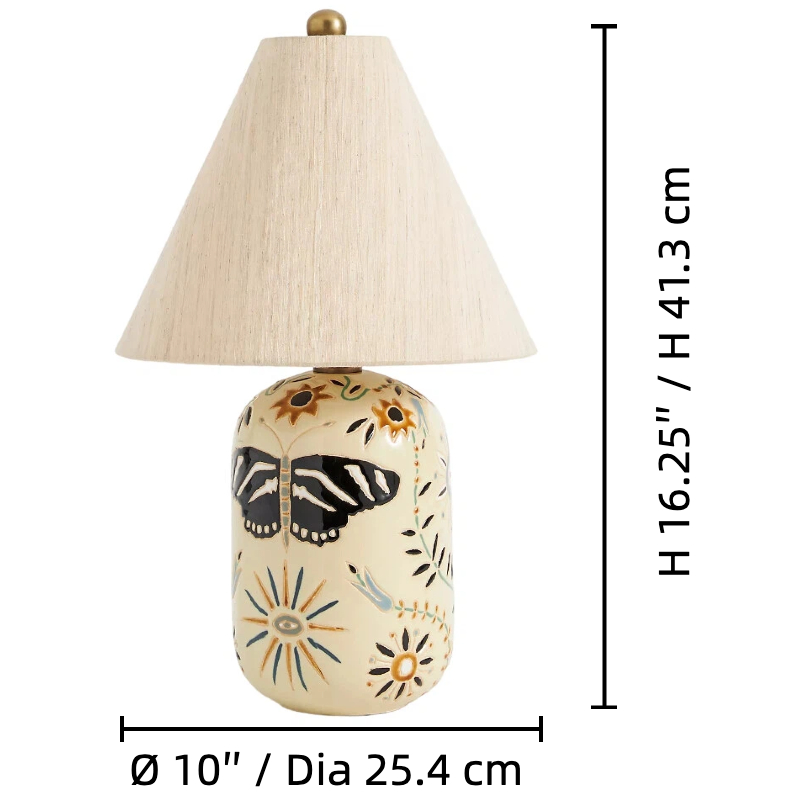 Ceruna table lamp size diagram