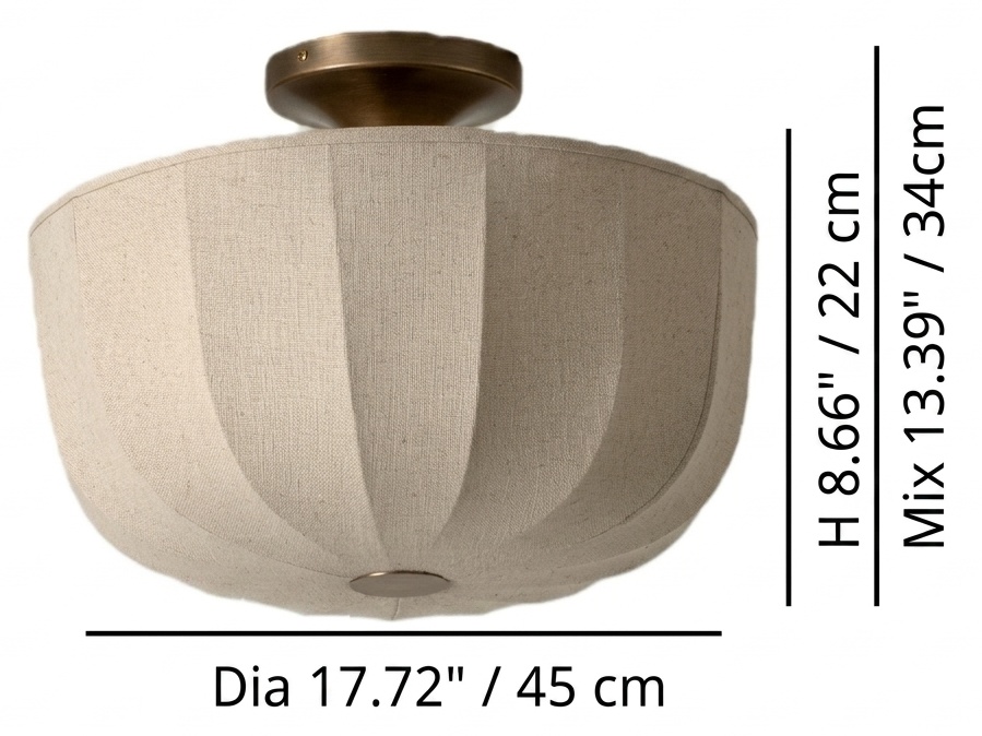 Loomis ceiling lamp dimensions diagram
