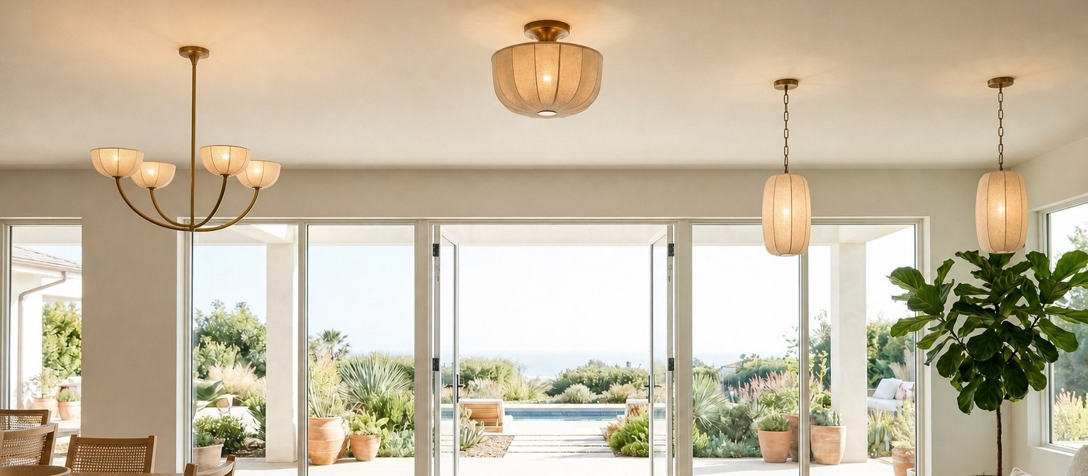 Loomis Collection lighting in a coordinated interior