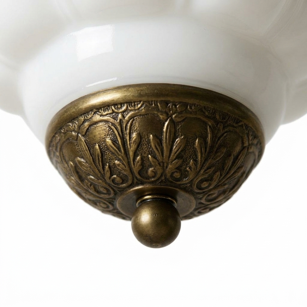 Decorative metal pendant finial detail