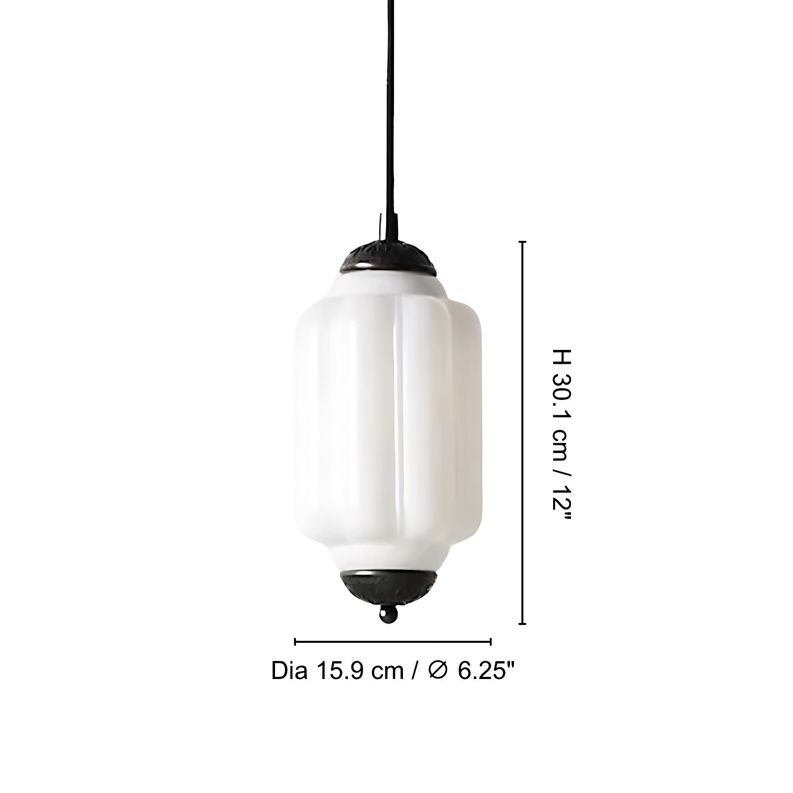 Eloise pendant light size diagram