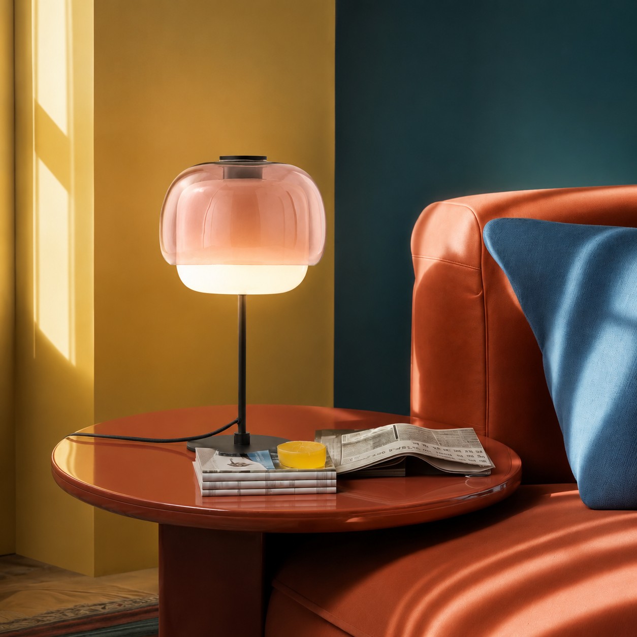 Clinco table lamp on side table