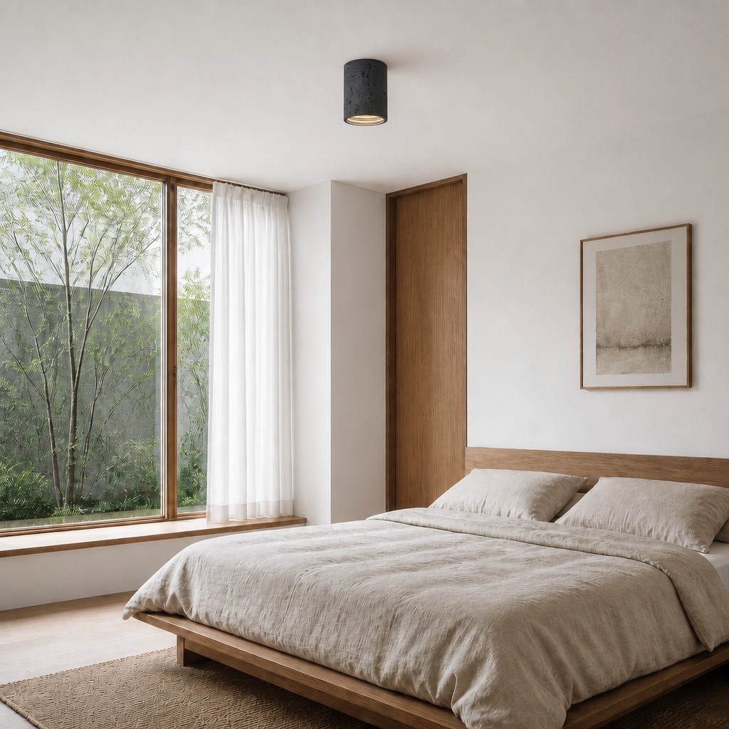Sabiara ceiling light above a bedroom setting