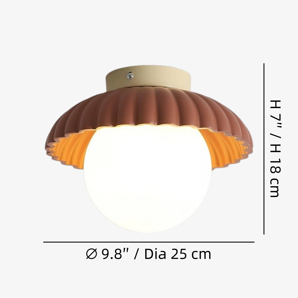 Orbion ceiling light size diagram