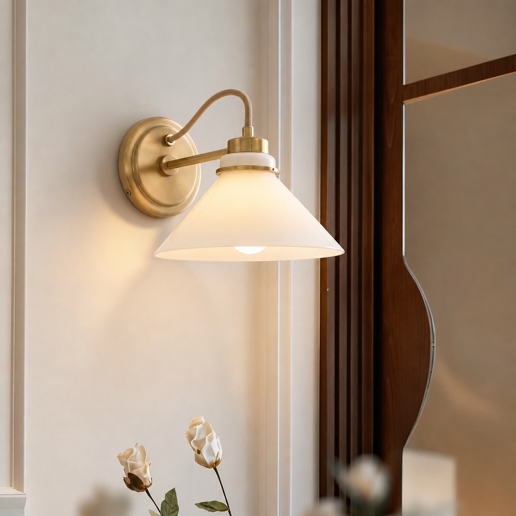 Aurenza wall sconce in a cozy interior