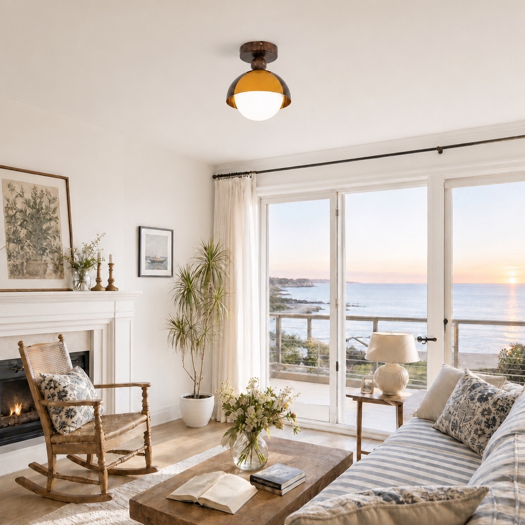 Sunset Afterglow ceiling light in a bright living room