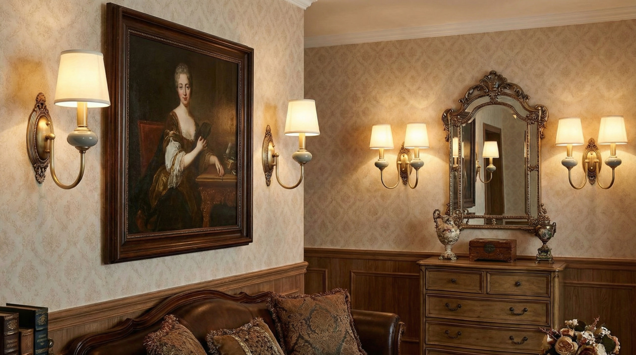 Rowan Collection room scene with wall sconces