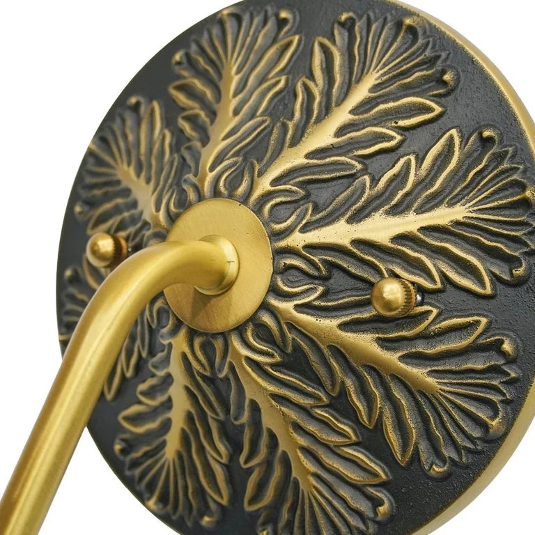 Eloise wall sconce brass wall plate detail