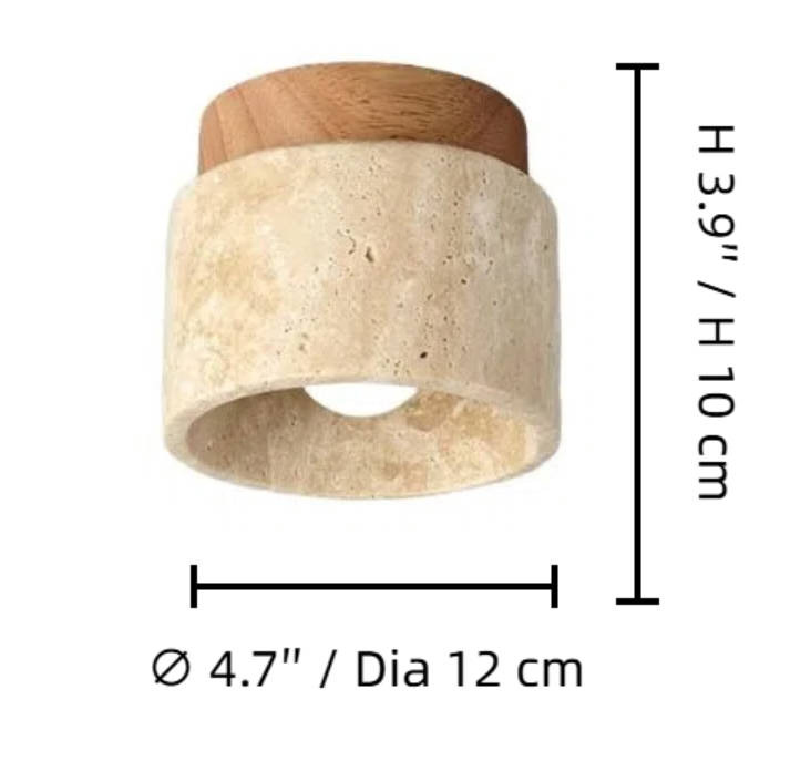 Ripple glass wall sconce size diagram