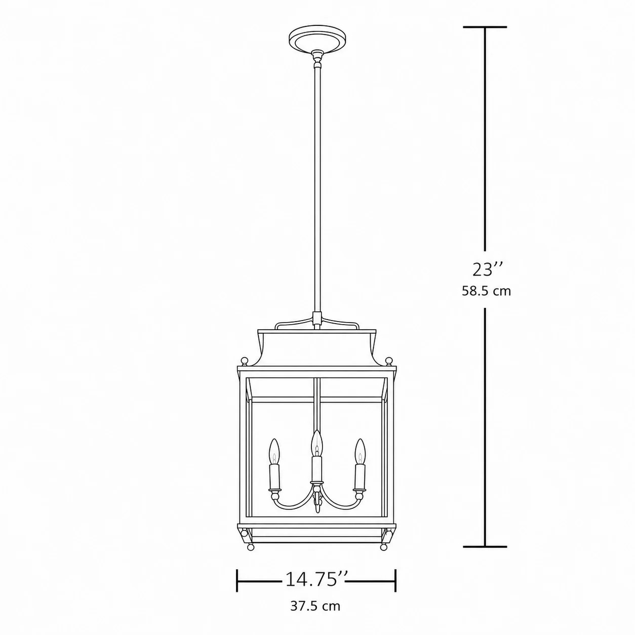Ripple glass wall sconce size diagram
