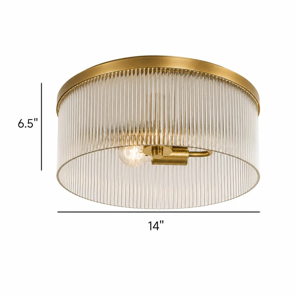 Ripple glass wall sconce size diagram