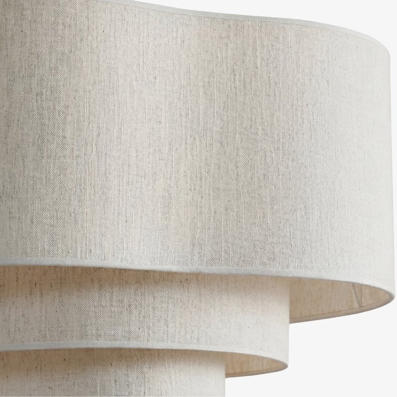 Close-up of the fabric texture on the pendant shade