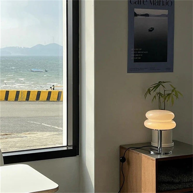 Retro Bauhaus Lollipop Ripple Table Lamp for Bedroom S19