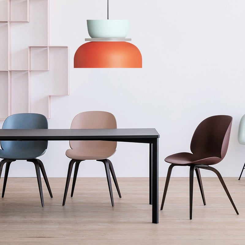 Macri Acrylic Colorful Bowl Shade Pendant Light For Kitchen