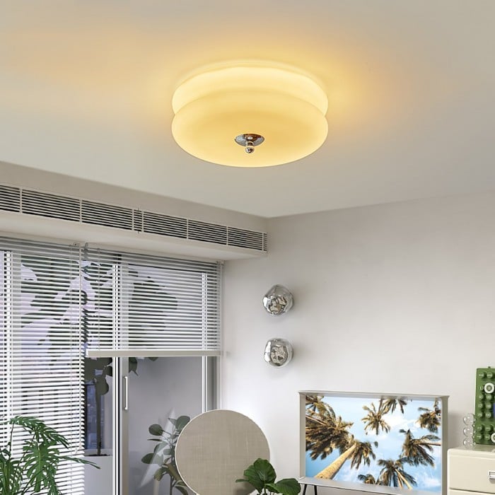 Art Deco Double Layer Disc Ceiling Light S34
