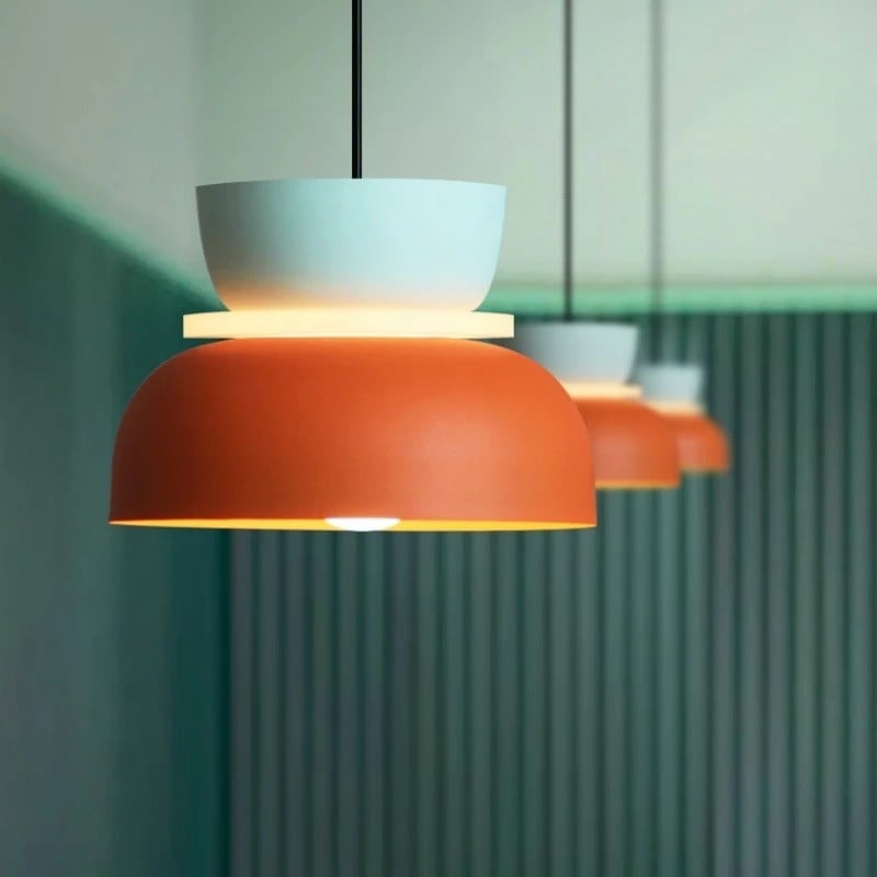 Macri Acrylic Colorful Bowl Shade Pendant Light For Kitchen