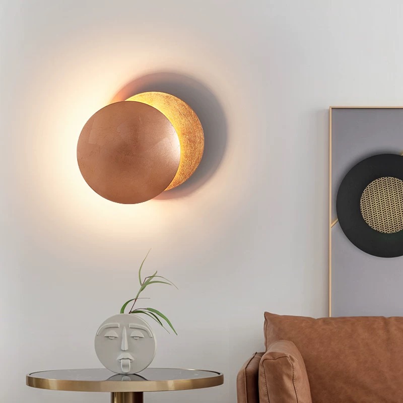 Nordic Creative Moon Eclipse Wall Light