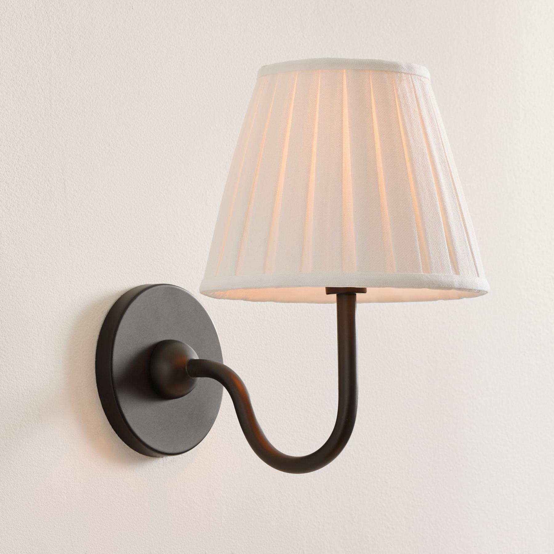 Luvora Modern Pleated Drum Shade Wall Lamp – Stylish Pleated Linen Wall Lighting for Living Rooms and Dining Areas
