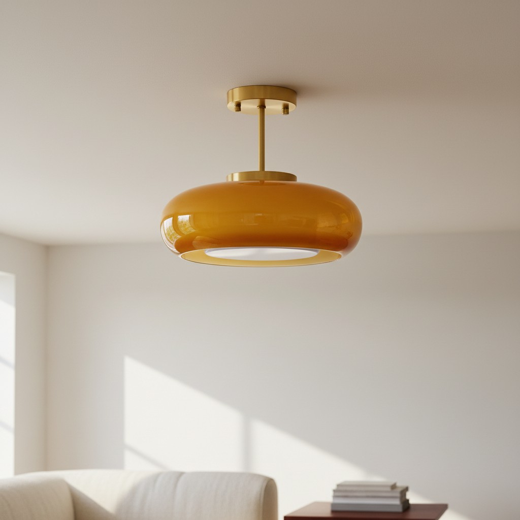 Bauvia Ceiling Light with Bauhaus lines and colour options