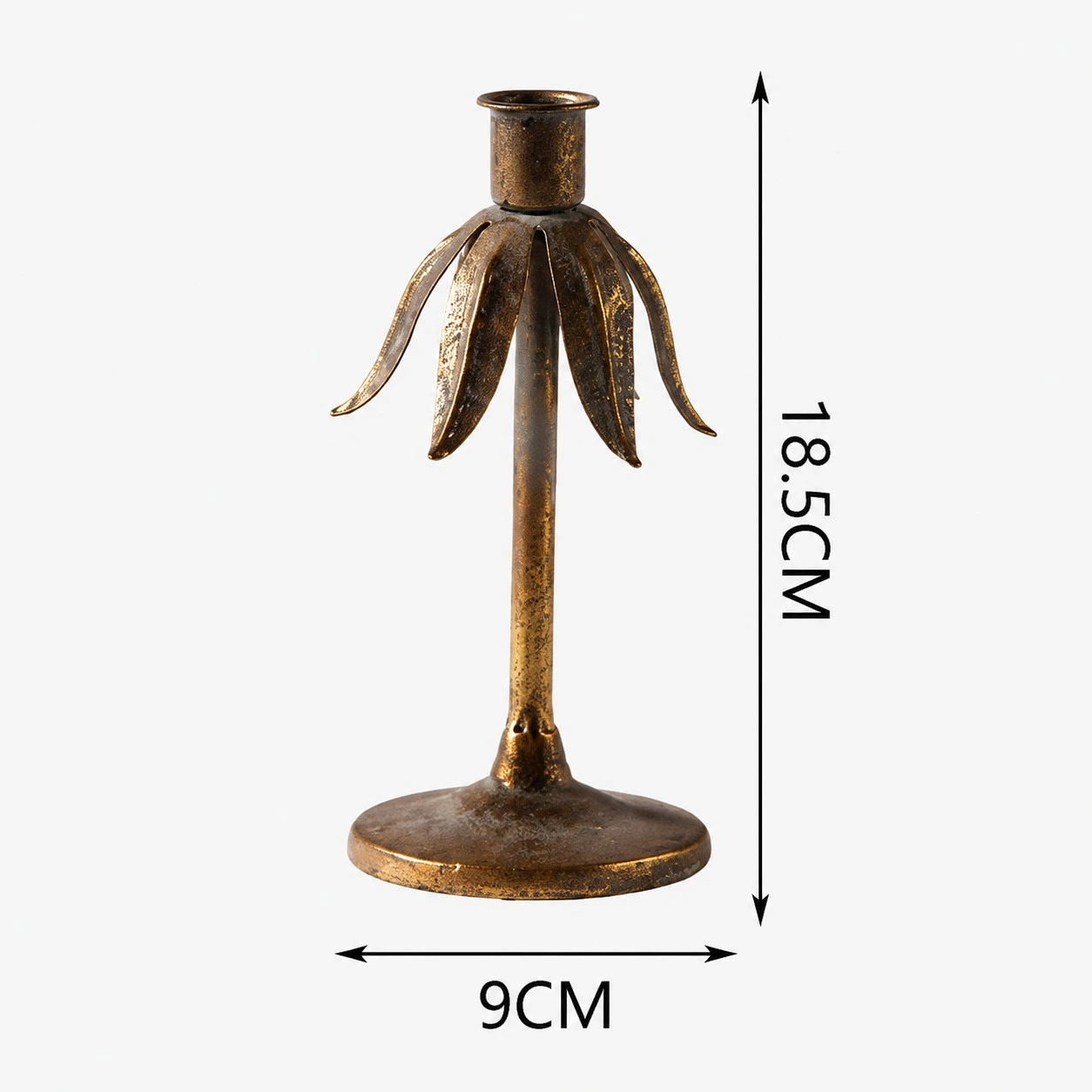Aura 7.3 inch candlestick dimension image