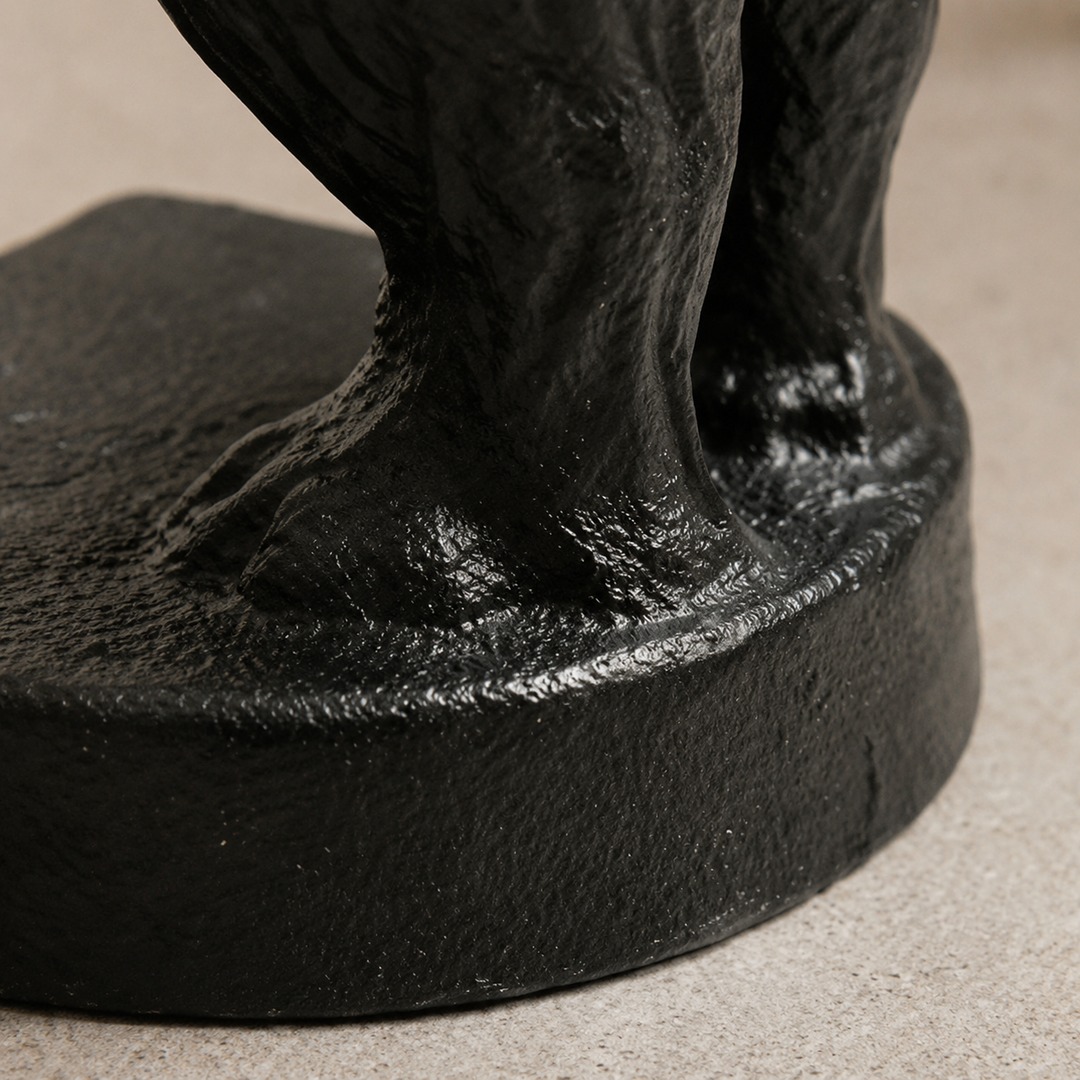 Close detail of the feet, base, and wedge on the Guardian door stopper