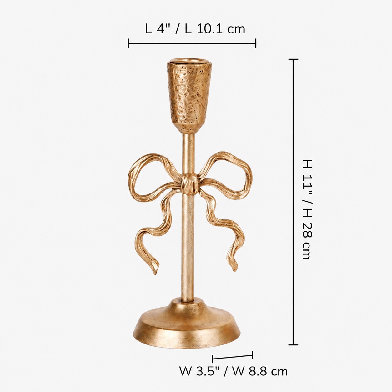 Large Aura candlestick dimension diagram