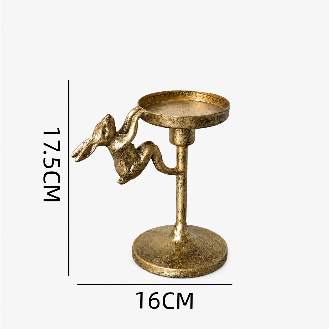 Tall Aura candlestick dimensions: 16 cm diameter by 17.5 cm high