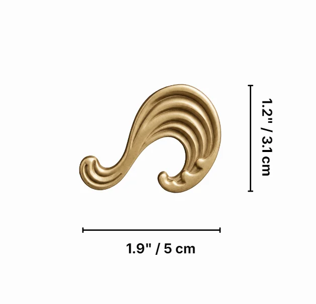 Diagramme de taille de poignée d'armoire Wave