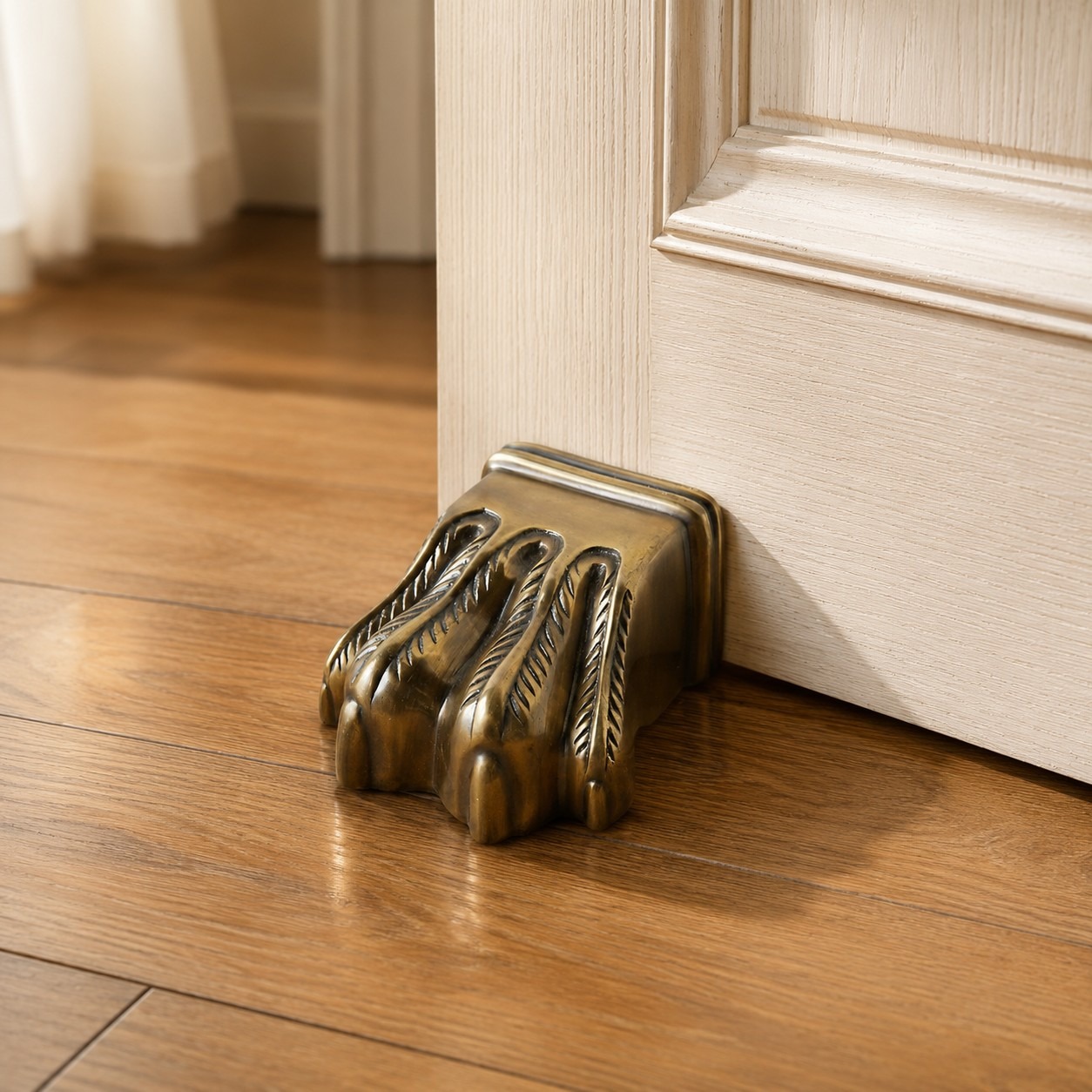 Guardian door stopper at a light interior door