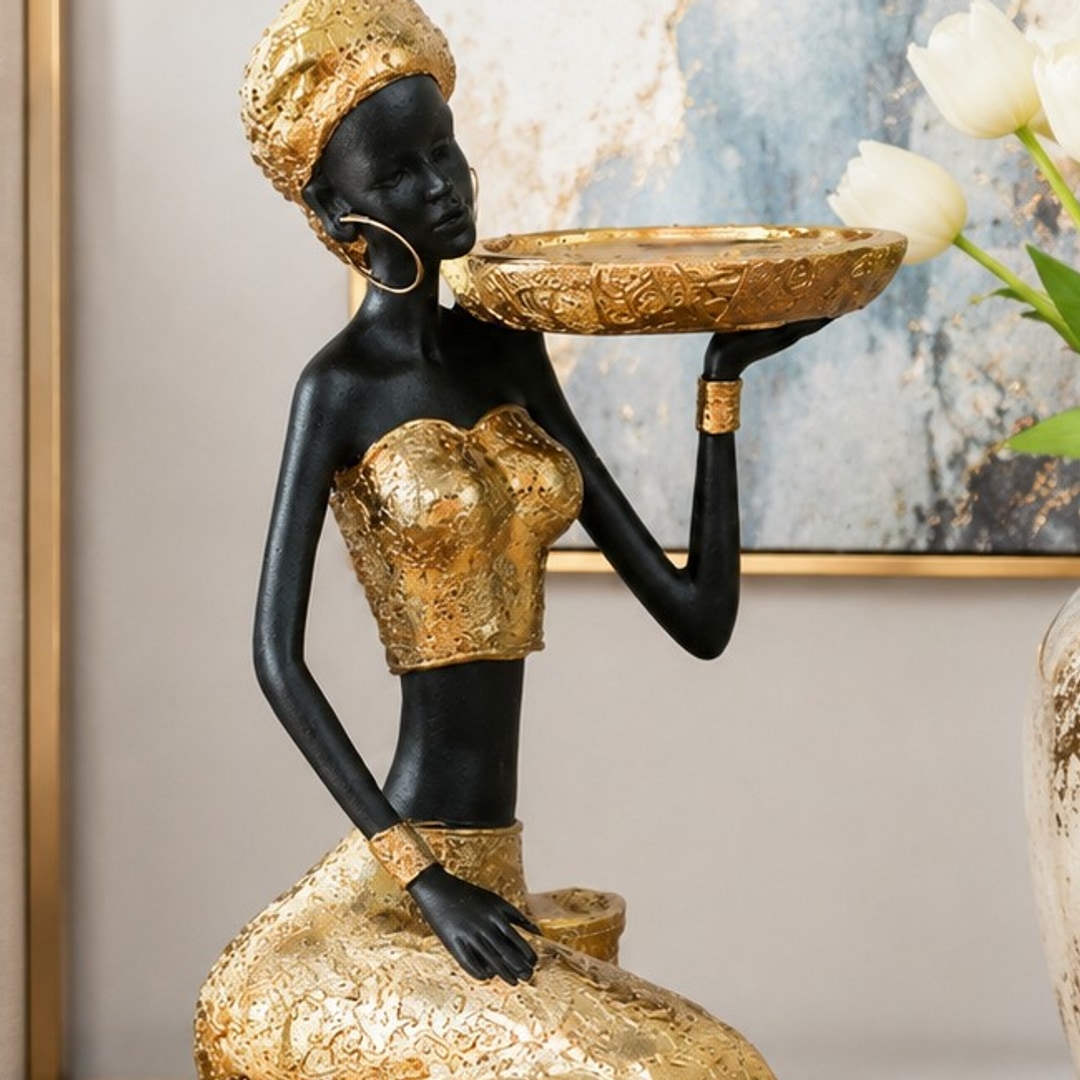 Aura candlestick styled tabletop close-up