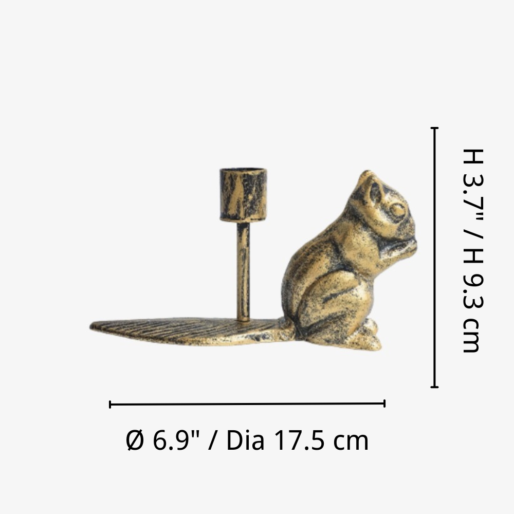 Squirrel Aura candlestick dimensions