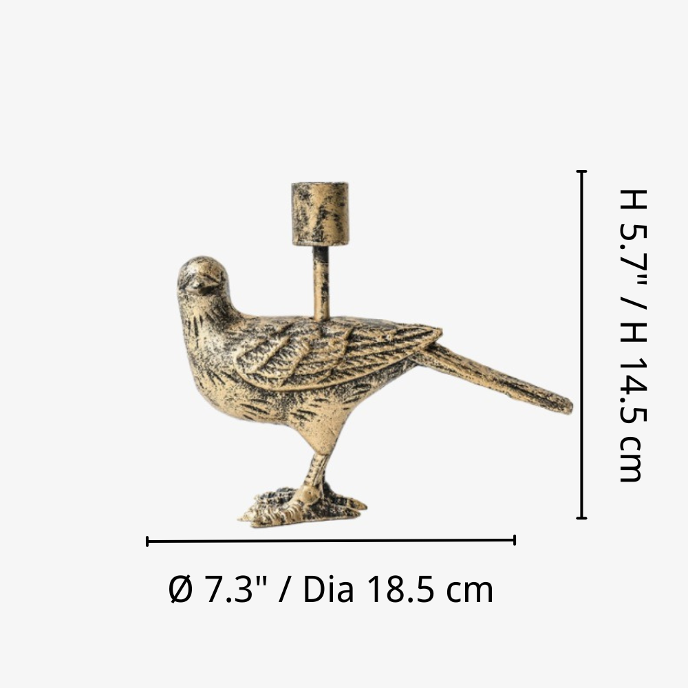 Long-tailed Bird Aura candlestick dimensions