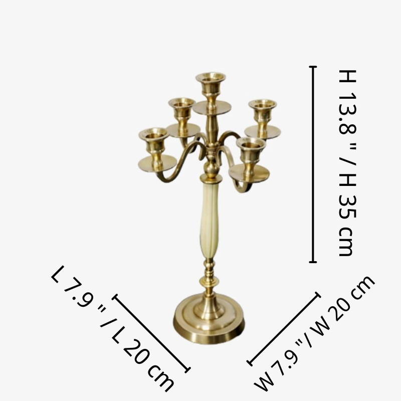 Aura 5 head candlestick dimensions