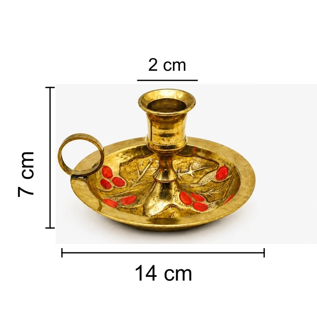 Aura candlestick dimensions showing 14 cm width and 7 cm height