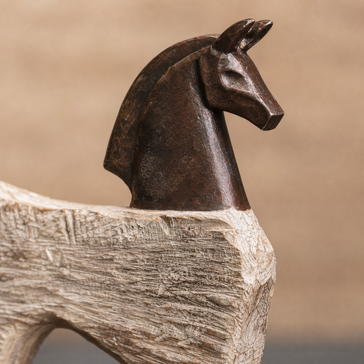 Equora horse sculpture head detail